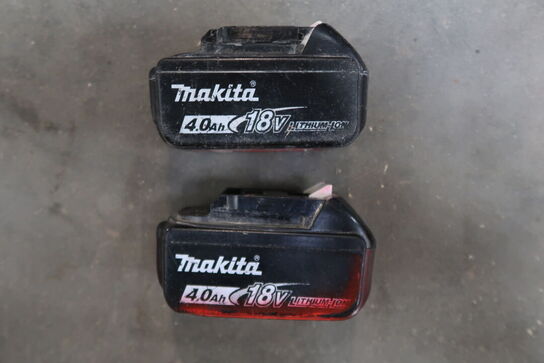 2 stk. Makita 4.0 ah 18V batteri