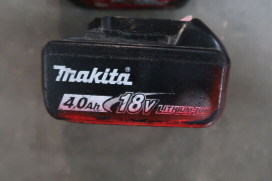 2 stk. Makita 4.0 ah 18V batteri