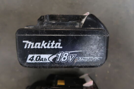 2 stk. Makita 4.0 ah 18V batteri