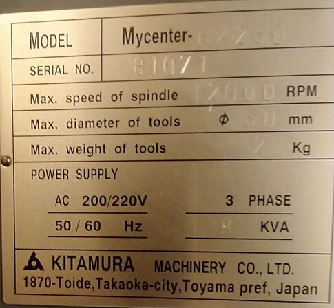 KITAMURA MYCENTER HX 250 - BEARBEJDNINGSCENTER HORIZONTAL CNC