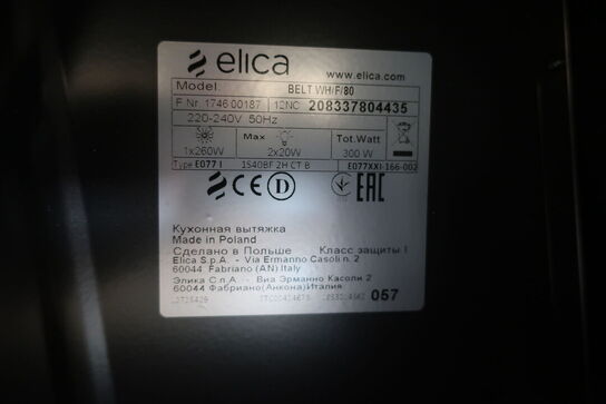 Emhætte ELICA BELT WH/F/80 (ubrugt)