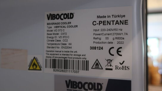 Displaykøleskab VIBOCOLD VD 372 C