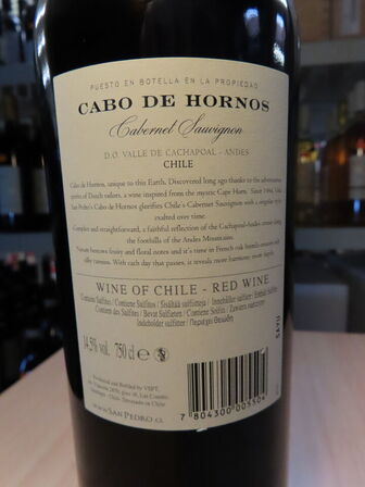 1 fl. rødvin, CABO DE HORNOS 2021, San Pedro Cabo de Hornos Cabernet Sauvignon