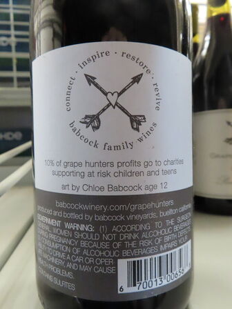 4 fl. rødvin, GRAPEHUNTERS 2013, Pinot Noir, Babcock Sta Rita Hills, USA