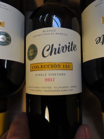 3 fl. hvidvin, CHIVITE COLECCIÓN 125 2017, Vino de Guarda