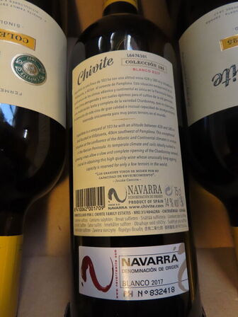 3 fl. hvidvin, CHIVITE COLECCIÓN 125 2017, Vino de Guarda