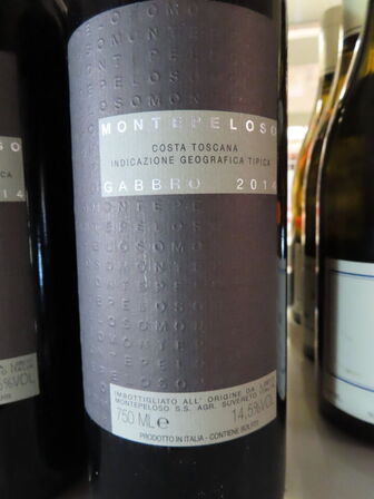 4 fl. rødvin, MONTEPELOSO GABBRO 2014, Maremma Toscana IGT