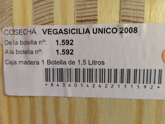 1 fl. rødvin, VEGA SICILIA UNICO 2008, Bodegas Vega Sicilia - 1,5L Magnum