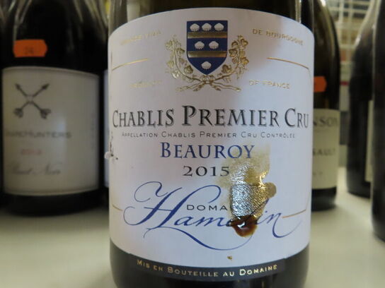 1 fl. hvidvin, BEAUROY 2015, Chablis Premier Cru, Domaine Hamelin Bourgogne