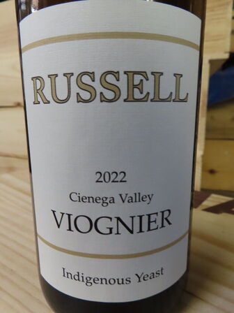 12 fl. hvidvin, RUSSEL VIOGNIER CIENEGA VALLY 2022