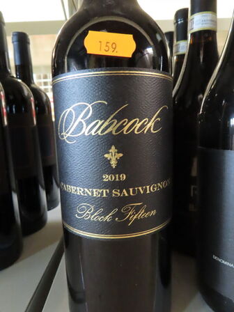 3 fl. rødvin, BABCOCK BLOCK 15 2019,Cabernet Sauvignon, Santa Ynez Valley 