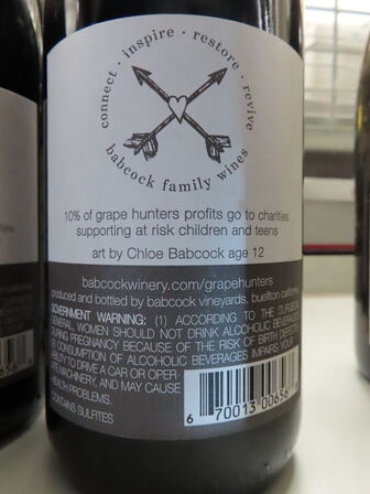 3 fl. rødvin, GRAPEHUNTERS 2013, Pinot Noir, Babcock Sta Rita Hills, USA