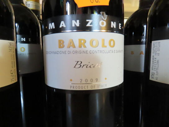 3 fl. rødvin, MANZONE BAROLO DOCG BRICAT 2009