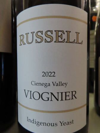 3 fl. hvidvin, RUSSELL VIOGNIER 2022, Cienega Valley