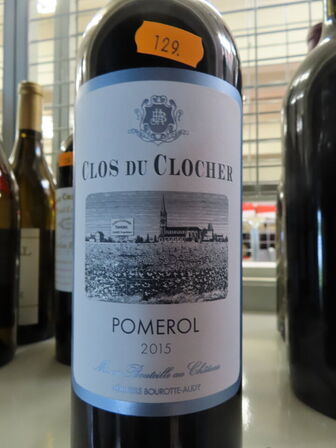 1 fl. rødvin, CLOS DU CLOCHER POMEROL 2015