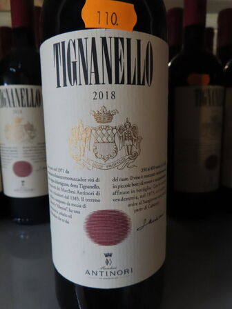 5 fl. rødvin, TIGNANELLO 2018, Antinori Tignanello, Toscana IGT
