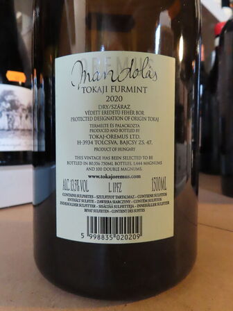 1 fl. hvidvin, OREMUS MANDOLAS FURMINT 2020 - 1,5L Magnum