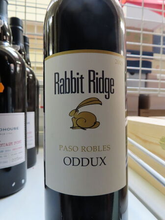 12 fl. rødvin, RABBIT RIDGE PASO ROBLES ODDUX 2019