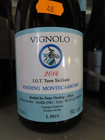 1 fl. rødvin, VIGNOLO VINDING MONTECARRUBO 2014,I.G.T. Terre Siciliane