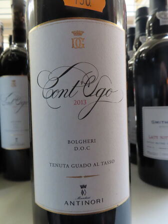 5 fl. rødvin, CONT UGO 2013, Antinori Tenuta Guado al Tasso Bolgheri Superiore
