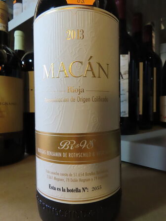 1 fl. rødvin, MACÁN RIOJA 2013 - 1,5L Magnum