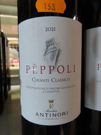 5 fl. rødvin, PÉPPOLI CHIANTI CLASSICO 2021, Marchesi Antinori Toscana