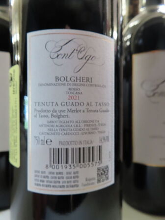 6 fl. rødvin, CONT UGO 2021, Antinori Tenuta Guado al Tasso Bolgheri Superiore
