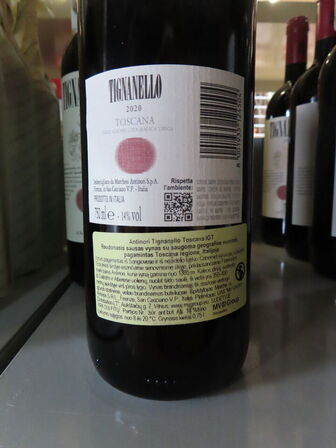 6 fl. rødvin, TIGNANELLO 2020, Antinori Tignanello, Toscana IGT