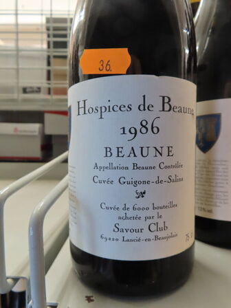 4 fl. rødvin, HOSPICES DE BEAUNE 1986