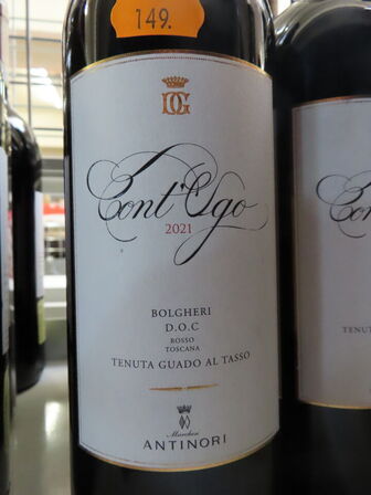 6 fl. rødvin, CONT UGO 2021, Antinori Tenuta Guado al Tasso Bolgheri Superiore