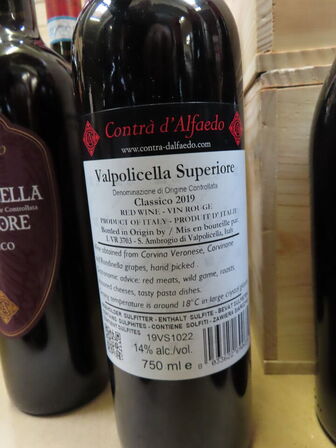 6 fl. rødvin, CONTRA D'ALFAEDO VALPOLICELLA SUPERIOR CLASSICO 2019
