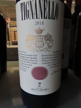 6 fl. rødvin, TIGNANELLO 2018, Antinori Tignanello, Toscana IGT