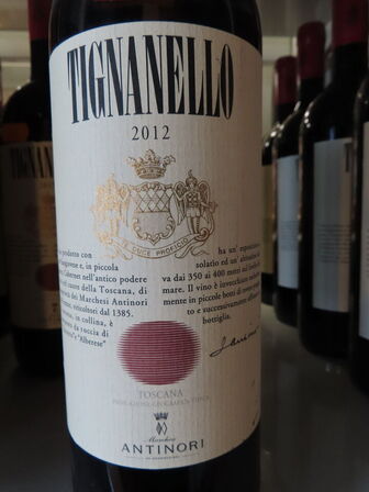 1 fl. rødvin, TIGNANELLO 2012, Antinori Tignanello, Toscana IGT
