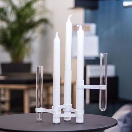 GRAB CANDLE HOLDER - hvid