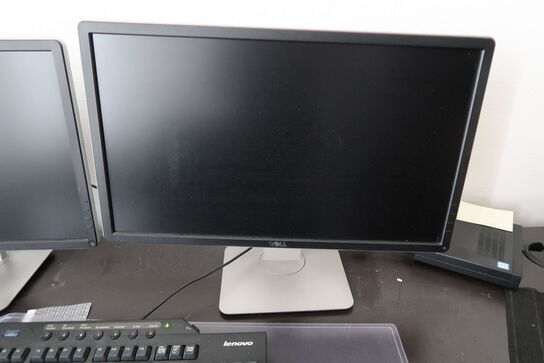 2 stk. Dell 24" skærme + keyboard & mus 