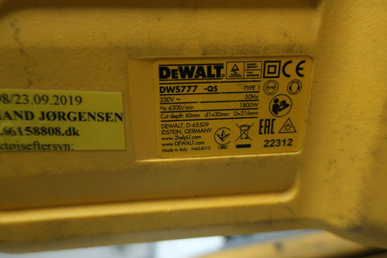 Kap-/geringssav DEWALT DWS777