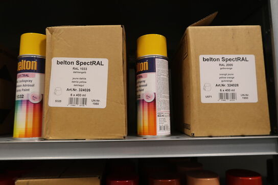 Ca. 508 stk. Belton spectRal spray - Fra RAL1004 til RAL9017