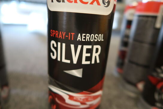 8 stk. Radex Spray-it Aerosol Silver 0,5L