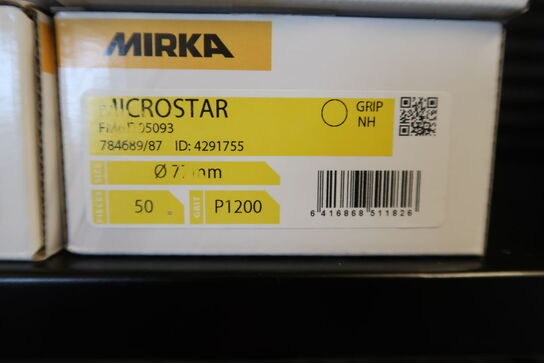 4 pk. Mikra Microstar slibepapir Ø77 mm - 50 stk. i hver kasse