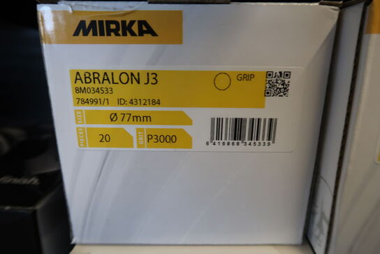 4 pk. Mikra Abralon J3 slibepapir Ø77 mm P3000 - 20 stk. i hver kasse