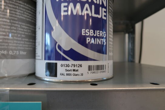 2 stk. Esbjerg Paints Maskinemalje sort ral 9005, mat 0,75l