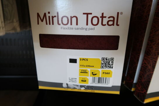 4 pk. Mirka Mirlon total slibesvampe P360 rød 115x230mm 3stk.