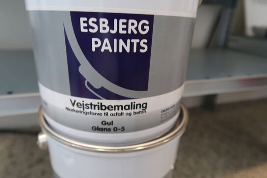 3 stk. Esbjerg Paints Vejstribemaling gul 2,5l