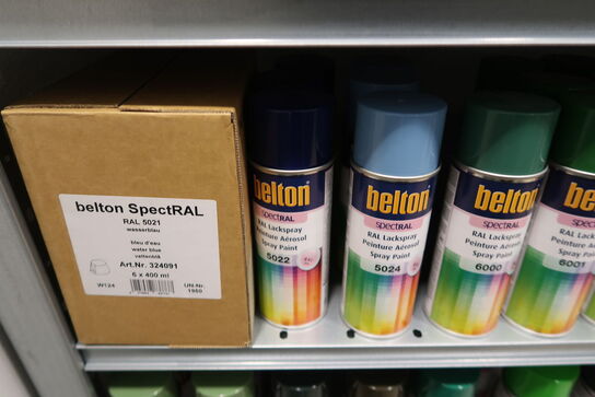 Ca. 508 stk. Belton spectRal spray - Fra RAL1004 til RAL9017