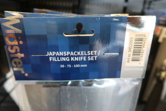 9 pk. Mäster japansk spartelsæt 50-75-100 mm