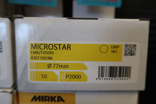 4 pk. Mikra Microstar slibepapir Ø77 mm - 50 stk. i hver kasse