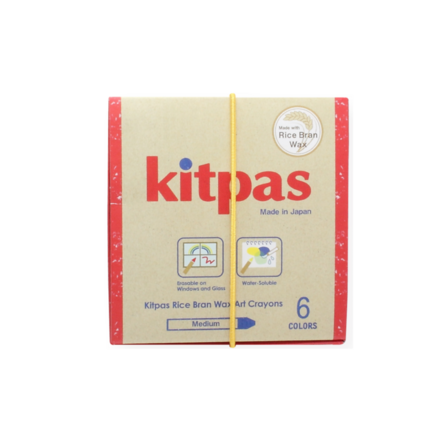 7 pk. 6-pak medium farvekridt - Kitpas