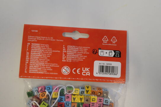 2 pk. Goki Wooden Letter beads-color 300st.