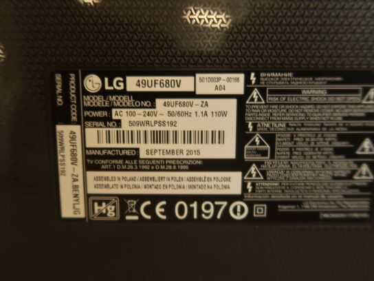 TV LG 49UF680V