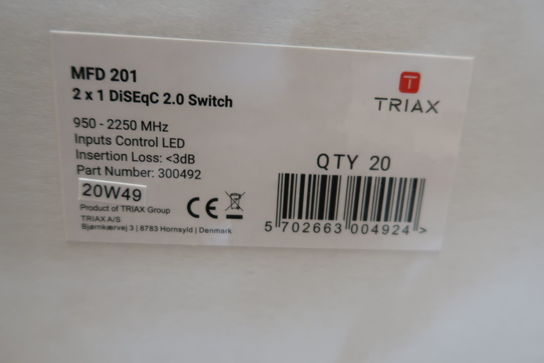 16 stk. Multiswitch TRIAX TMS/CKR 9x16S